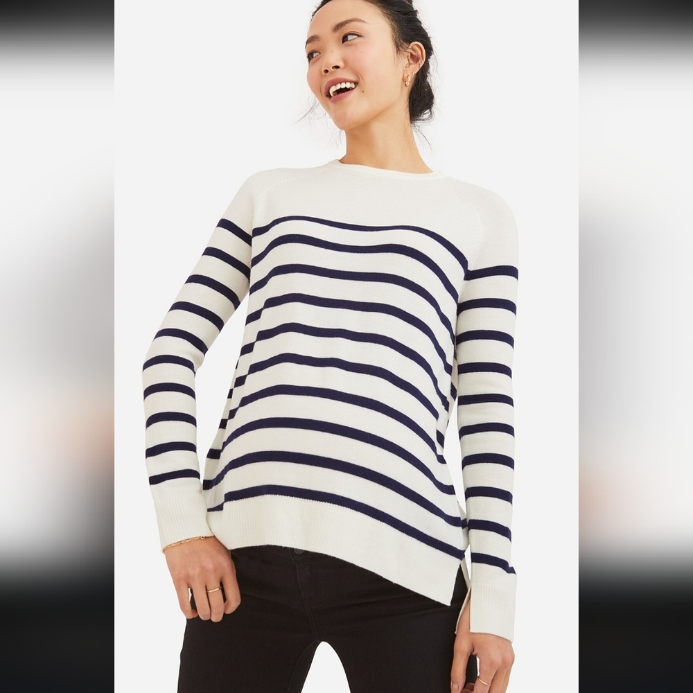 Hatch 100% Merino Wool Striped Sweater